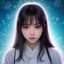 读者网络文化研究生小米头像，年轻女性，学术气质，图书馆背景